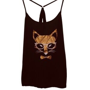 3/$25 🍄 Daisy Fuentes Shimmery Gold Fox Tank Size Large
